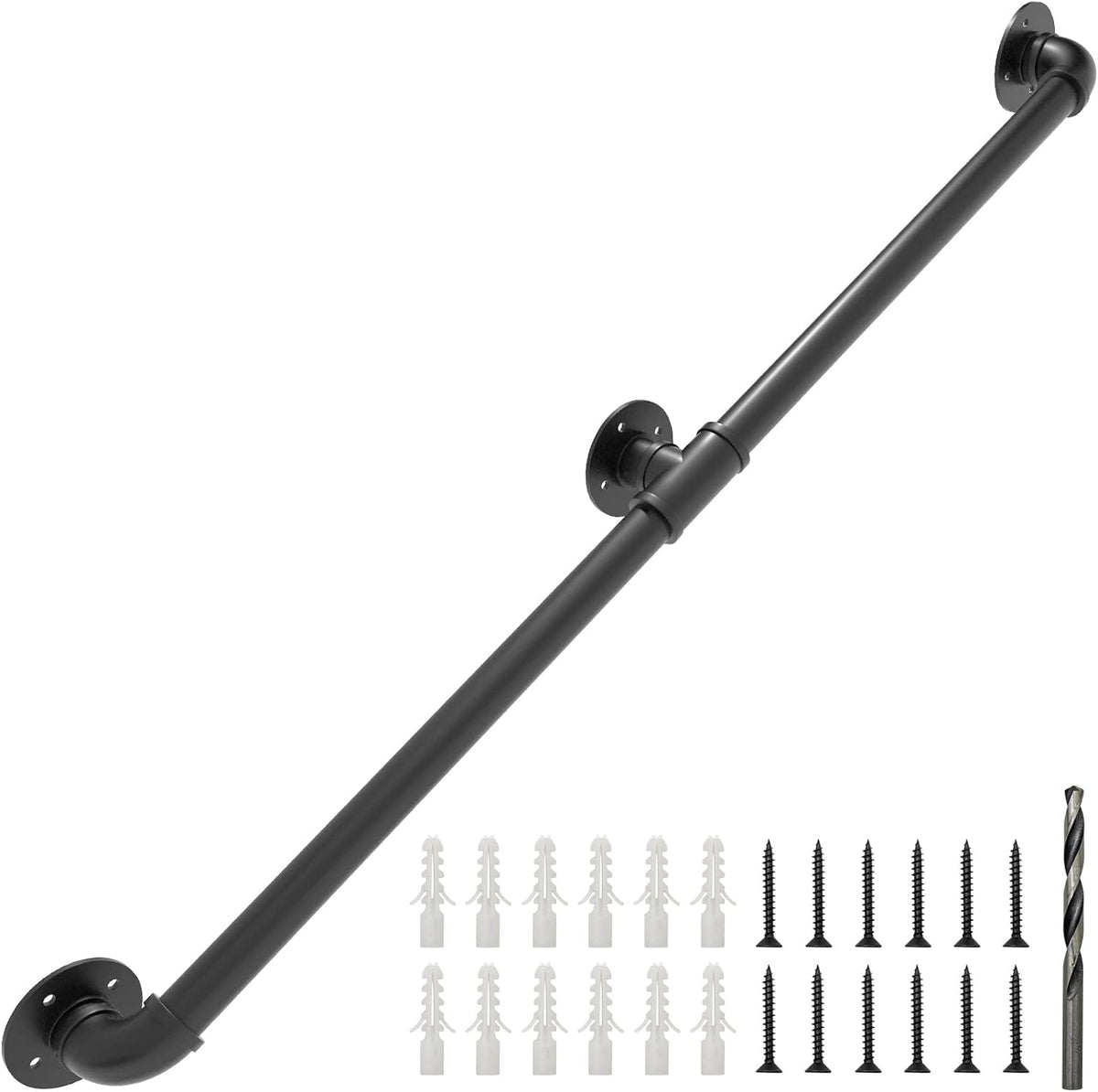 Wall Handrail 7FT/210CM 1.25 Inch Galvanized Pipe G856387