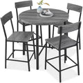 5-Piece Round Counter Height Dining Set with 4 Chairs E557
