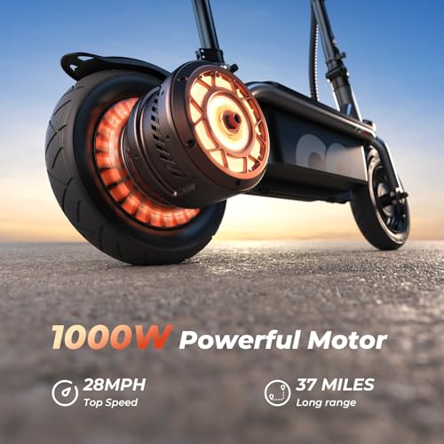 Electric Scooter with Seat, 37 Miles Long Range, 28 MPH Top Speed, 14" Pneumatic Tire R224673
