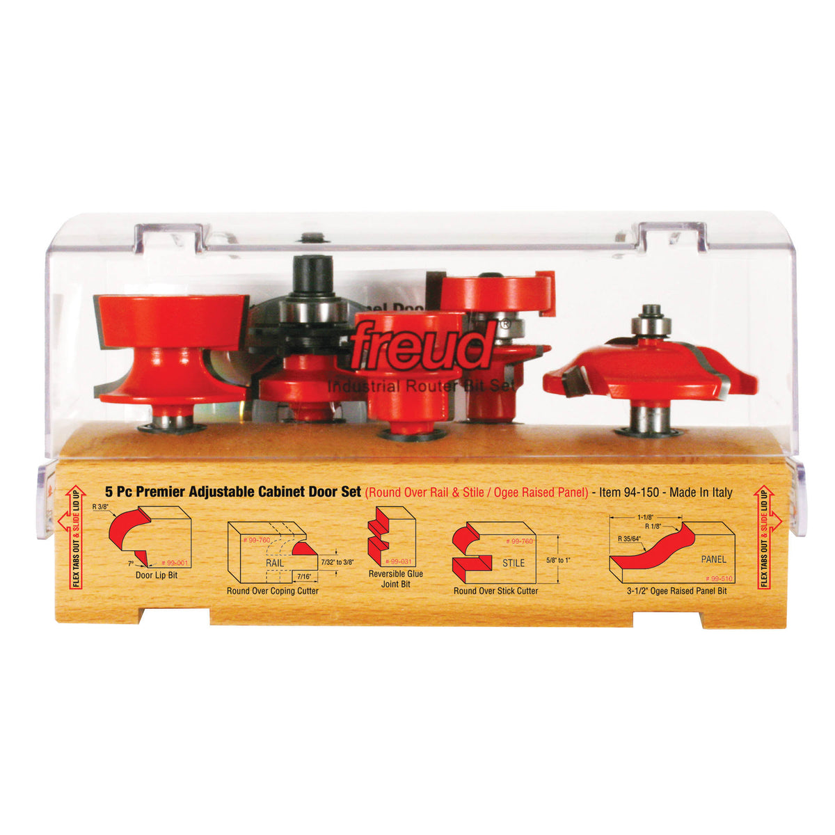 5 Piece Adjustable Cabinet Bit Set G779
