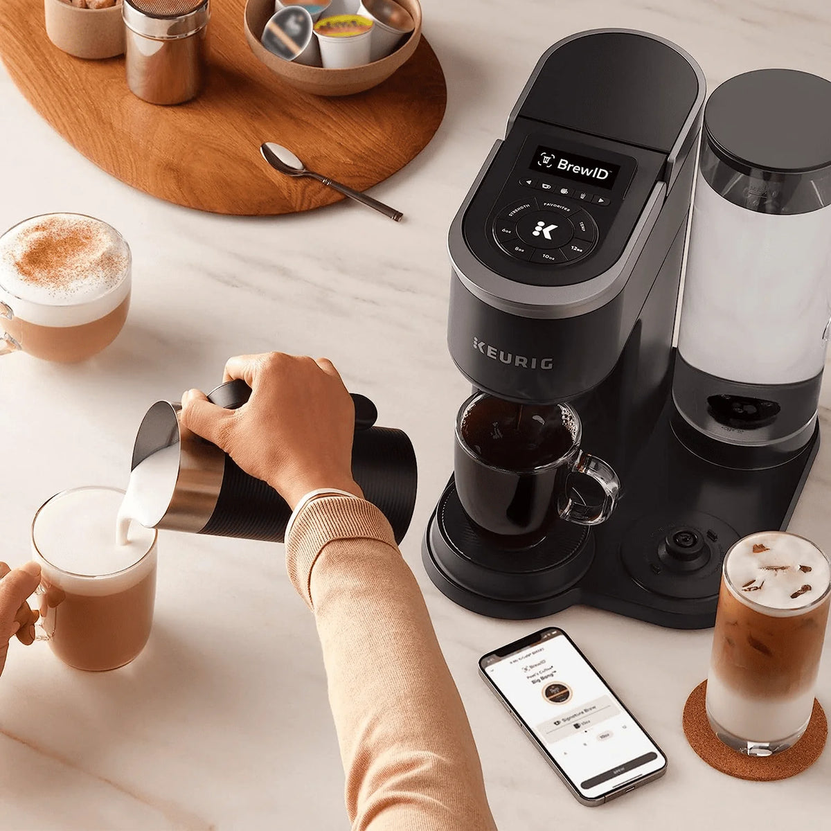 Black Single Serve Coffee, Latte and Cappuccino Maker J142845