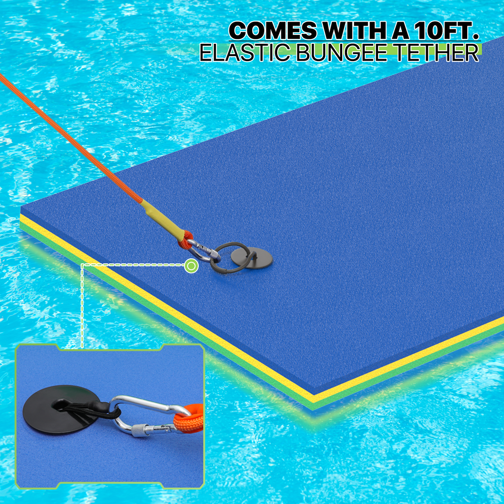 9x3FT 3-Layer Tear-Resistant XPE Foam Water Floating Pad U115875