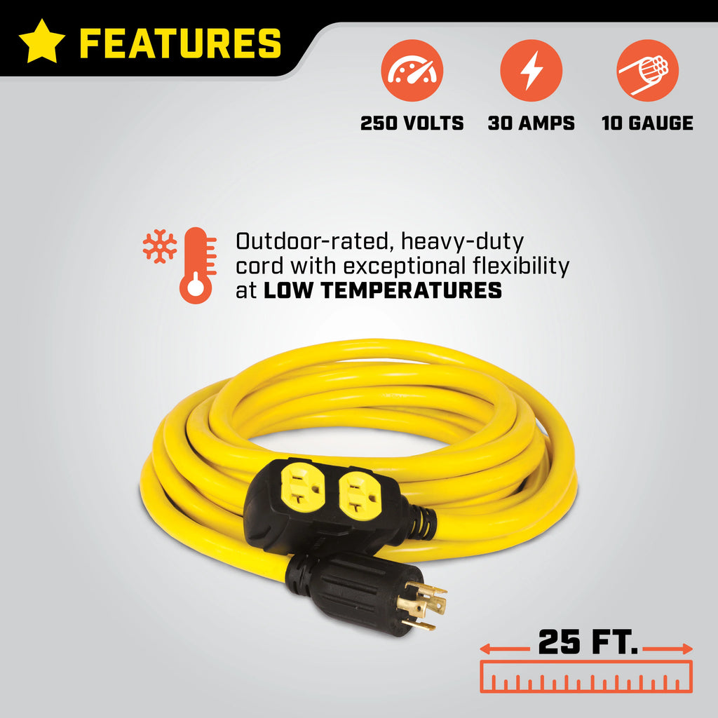 25-Foot 30-Amp Generator Extension Cord B23189