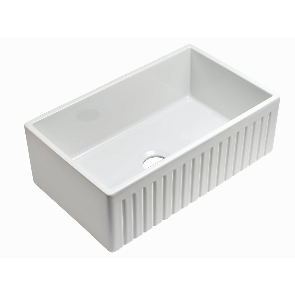 Reversible Fireclay Farmhouse Kitchen Sink X118958