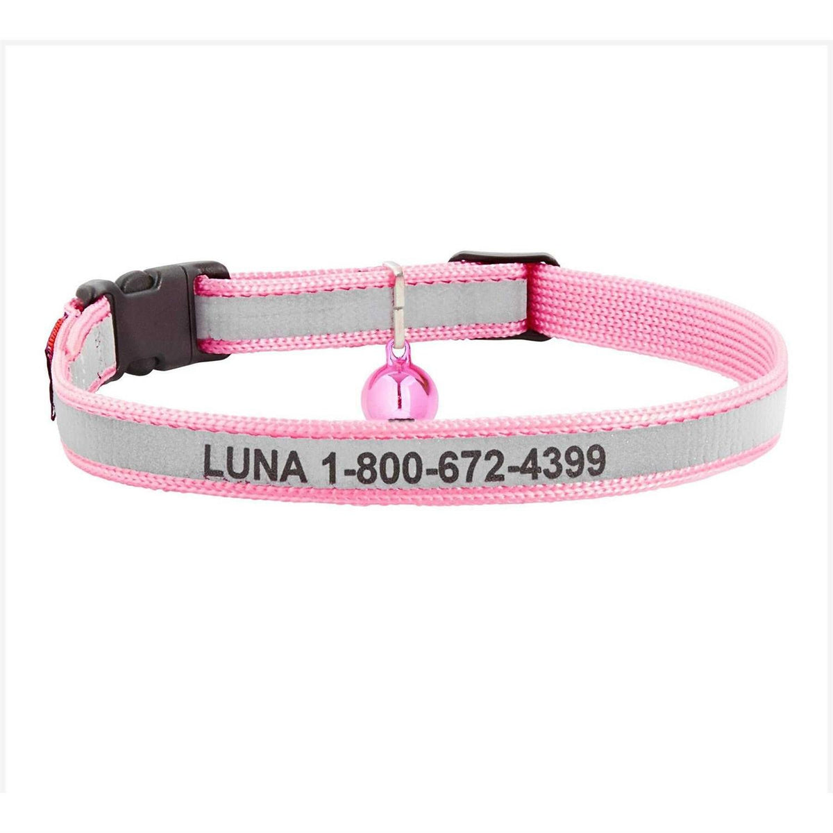 Nylon Personalized Breakaway Cat Collar with Bell M10826