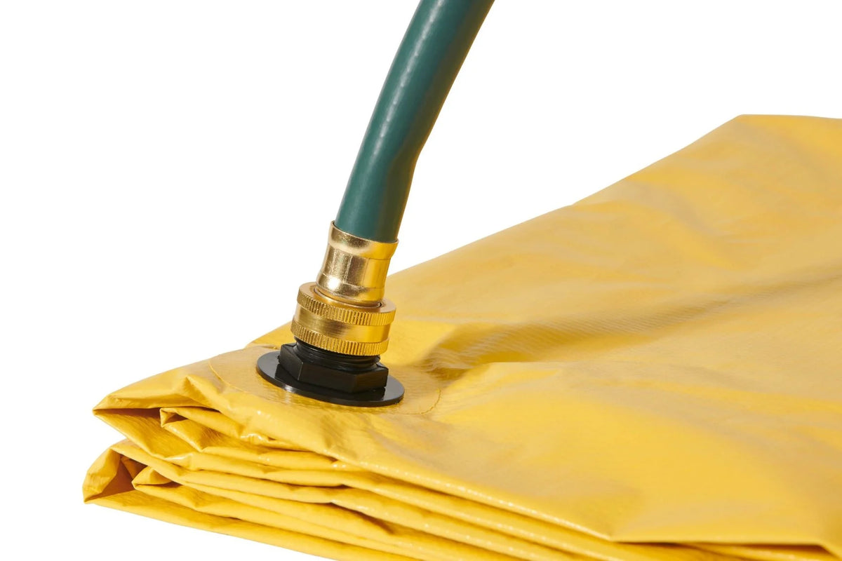 (2 Pack) 5' x 5' Heavy Duty Drain Tarp Yellow P25938