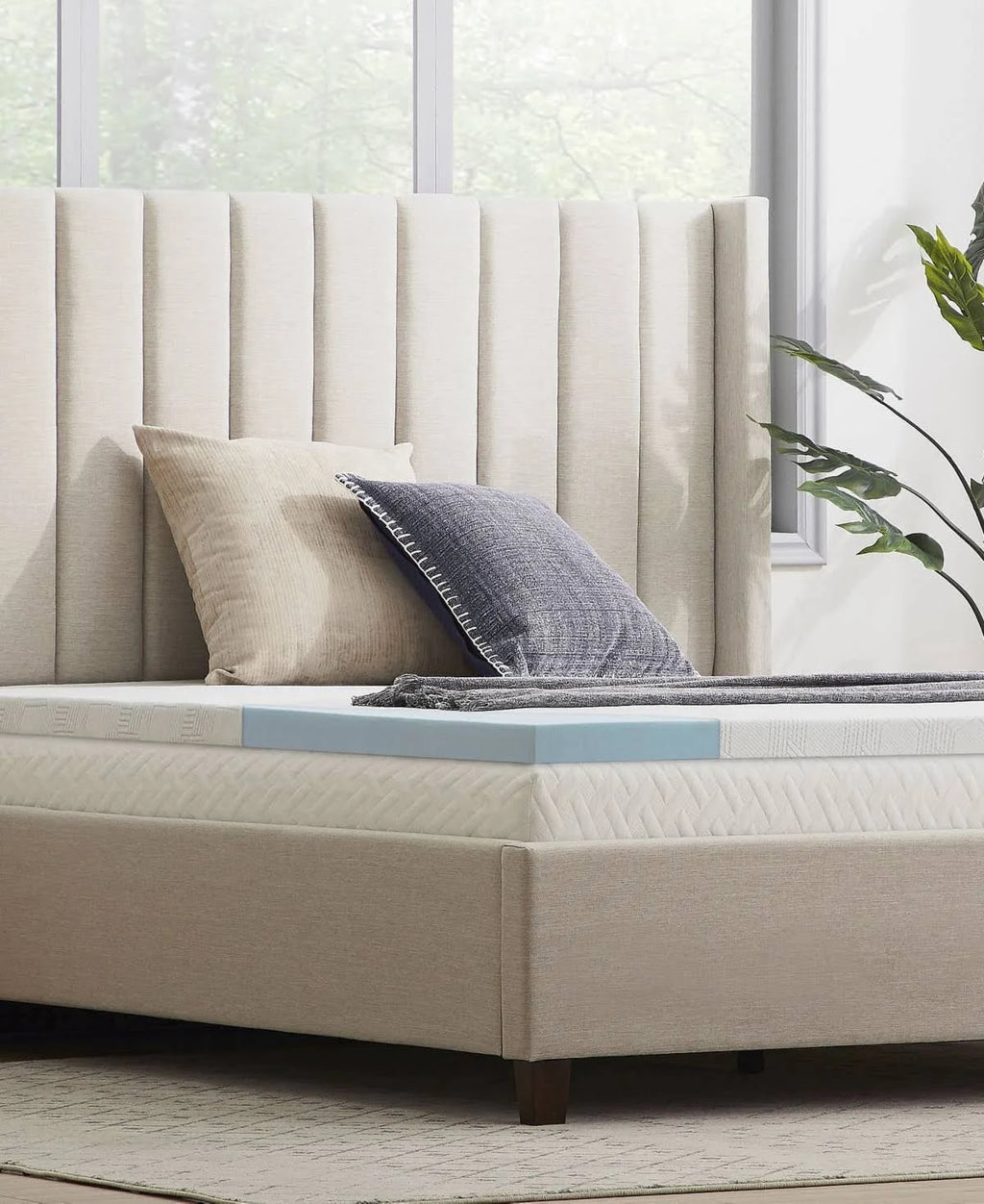 White California King Memory Foam Topper I6267