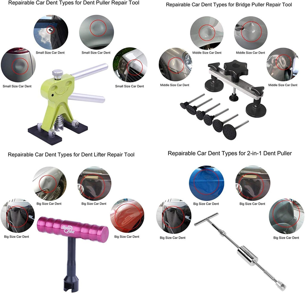 Paintless Dent Removal Tools Auto Dent Repair Kit Puller Sets F8253