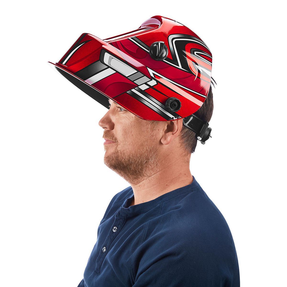 Red Auto-Darkening Welding Helmet D258378