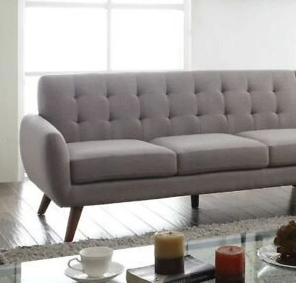 Light Gray Fabric 2pc Sectional Sofa W93590