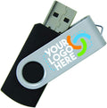 Blue Body/Silver Clip 500 Pack Custom USB Flash Drives W70095