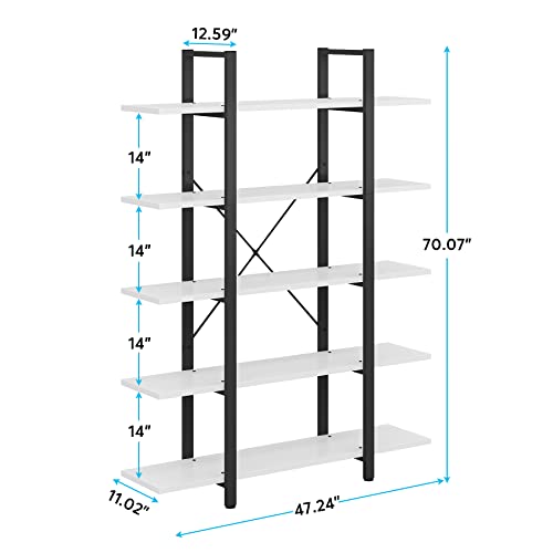5-Tier Black Bookshelf K10308
