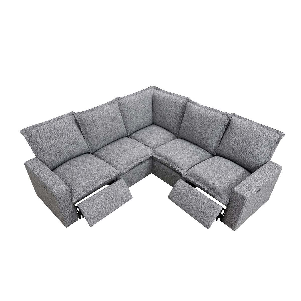 Gray Power Recliner Sofa Set L6016
