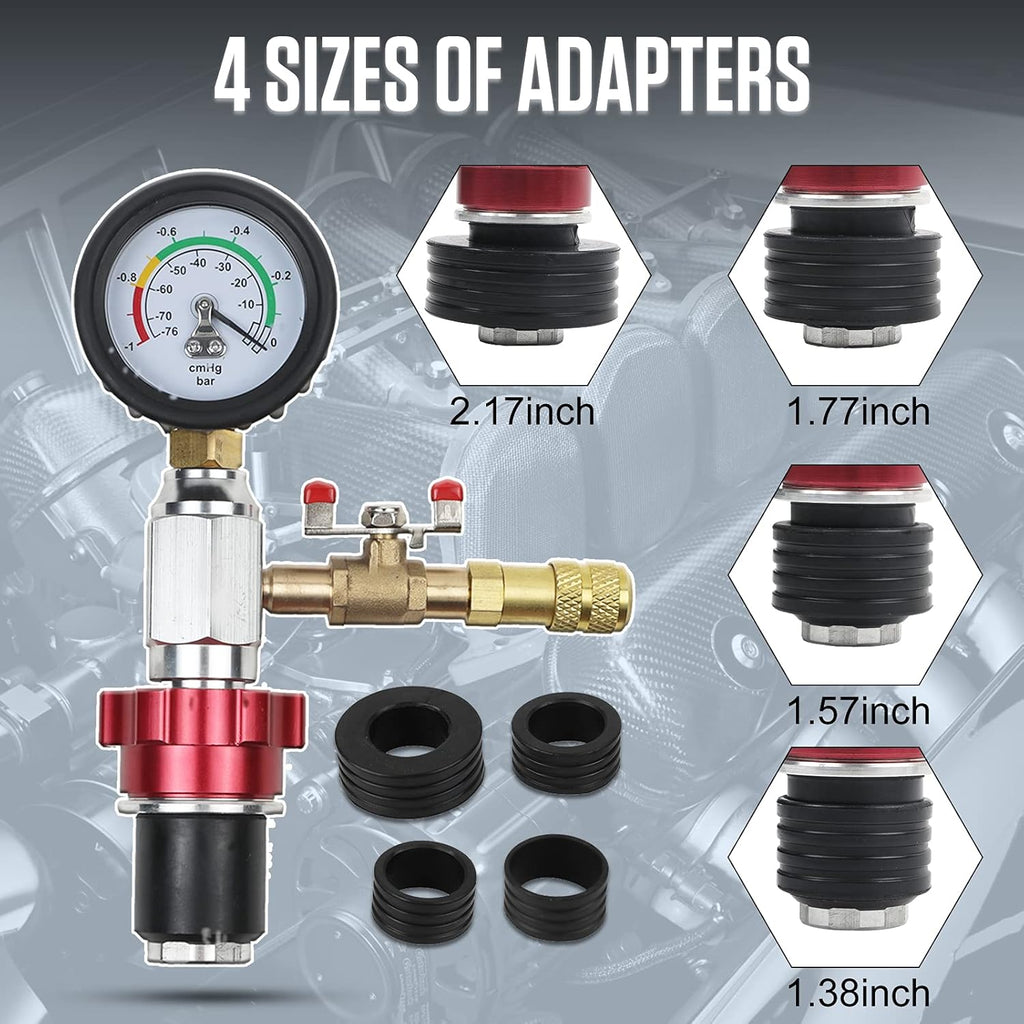 Coolant Vacuum Refill Tool Kit with 4 Sizes of Adapters L28807