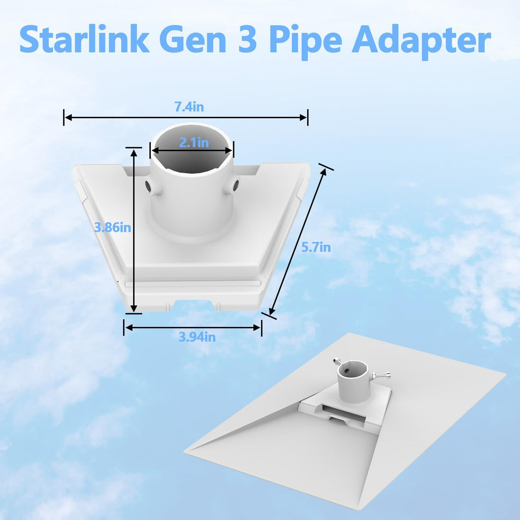Pipe adapter mount for Starlink Gen 3 N174