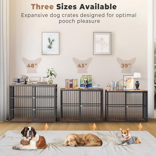 XL Wooden Dog Crate with 3 Doors N25603
