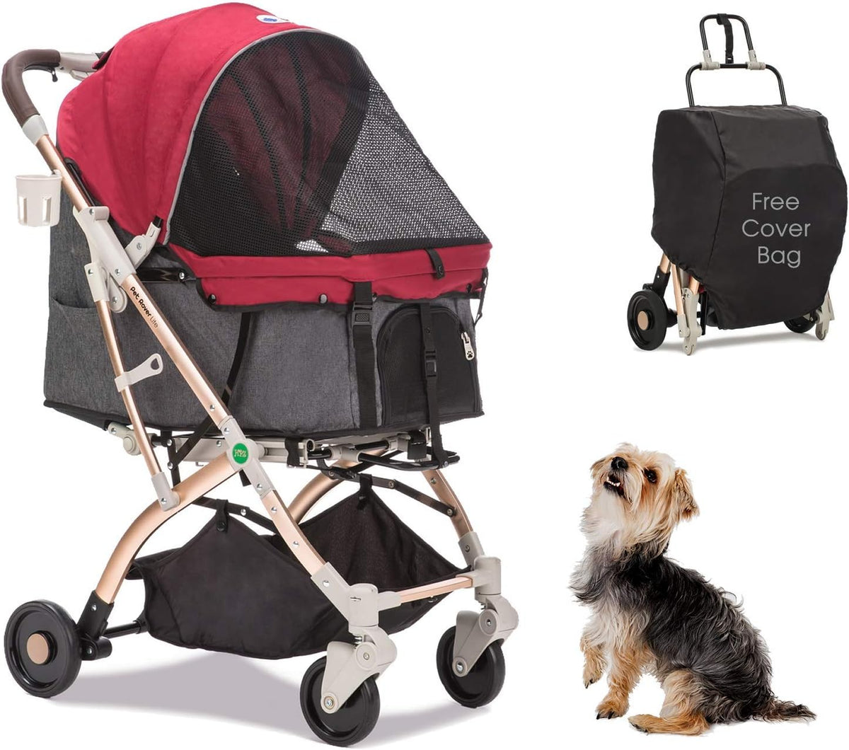 Light-Weight Pet Stroller with Convertible Compartment K2974