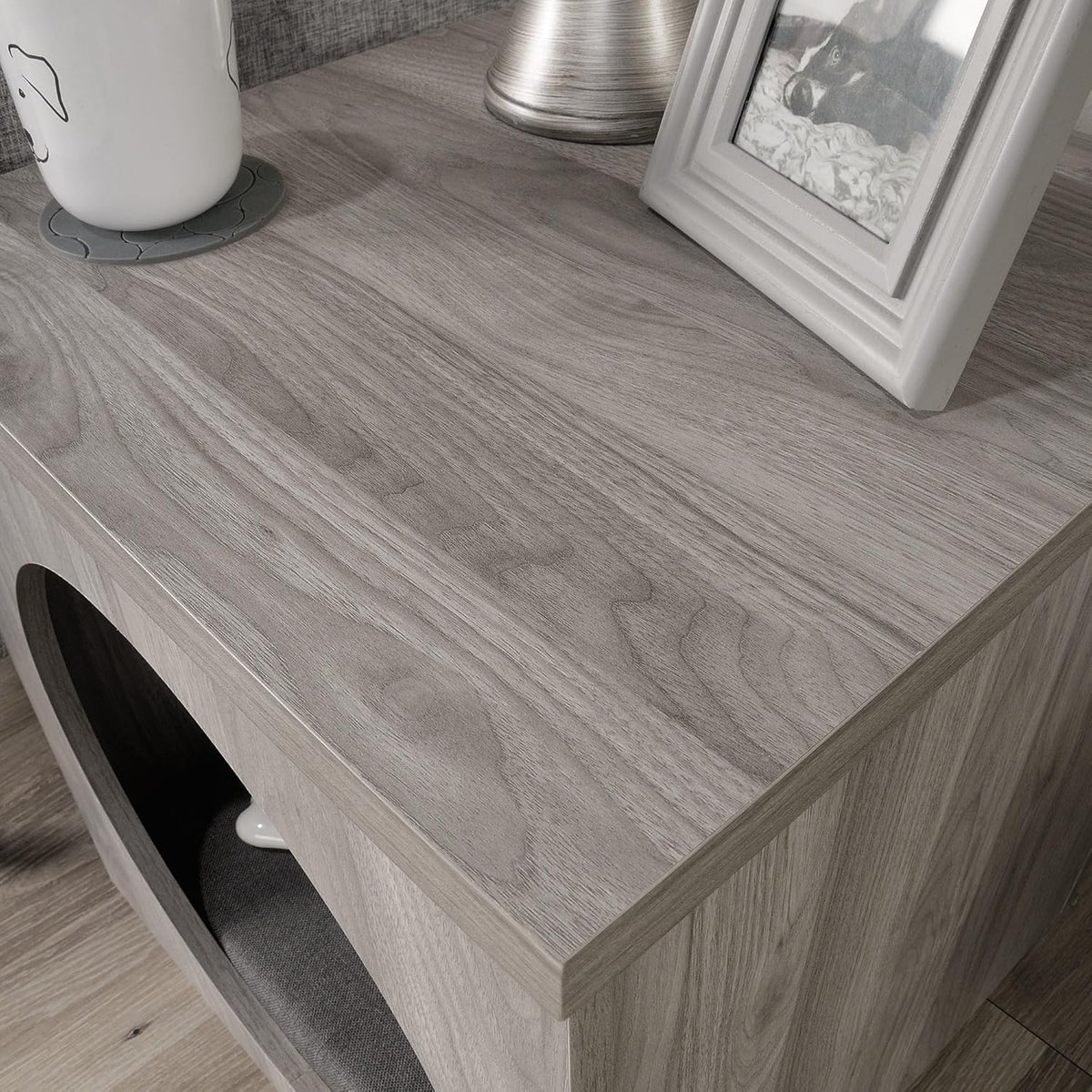Light Walnut Pet Bed Side Table Combo N732041