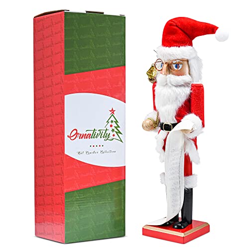 Wooden Nutcracker Santa Clause with Red Bag of Gifts 15" T36234
