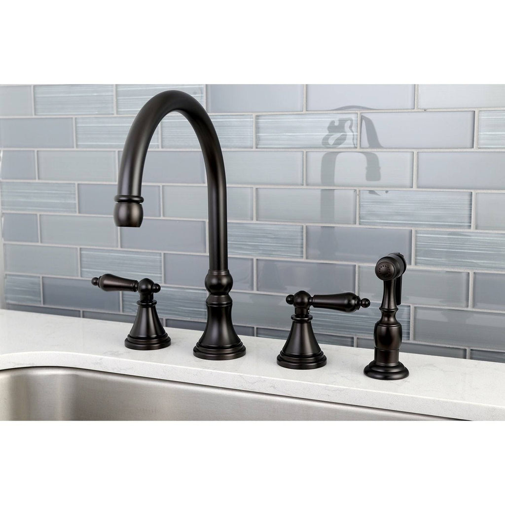 Widespread Kitchen Faucet Oil Rubbed Bronze J944285