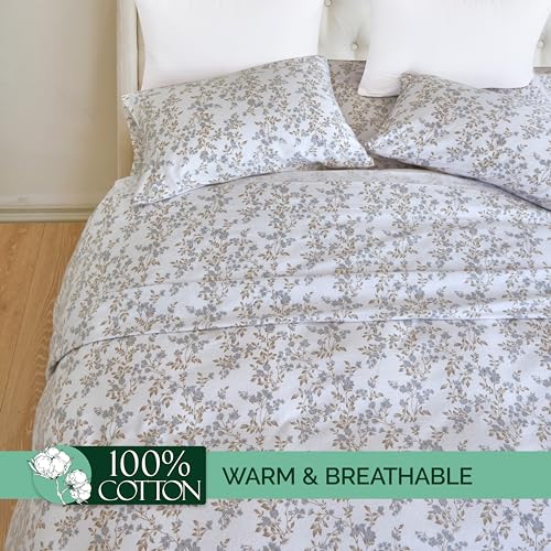 4-Piece 100% Turkish Cotton Flannel Sheet Set Queen R221