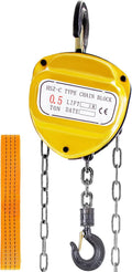 Chain Hoist 1100lbs 10ft Yellow Pack of 2 S659