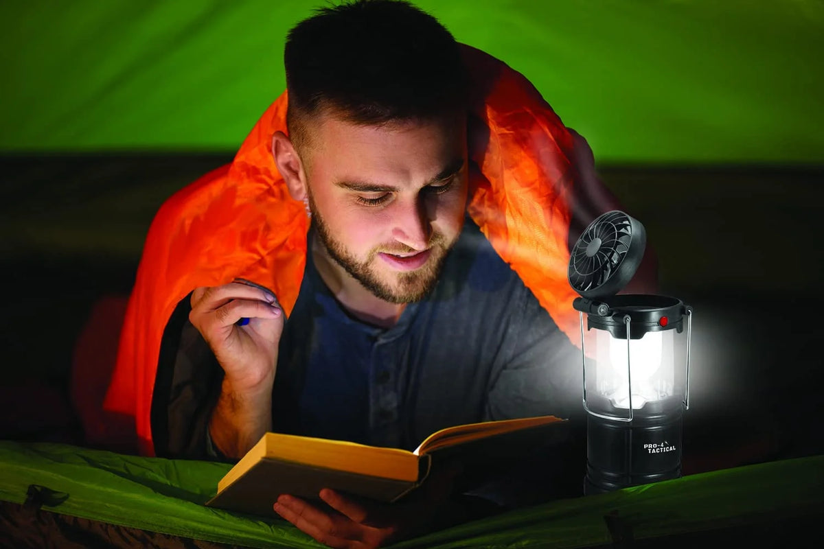 12'' Heavy Duty Camping Tent Fan with 360 Degree Light A79433