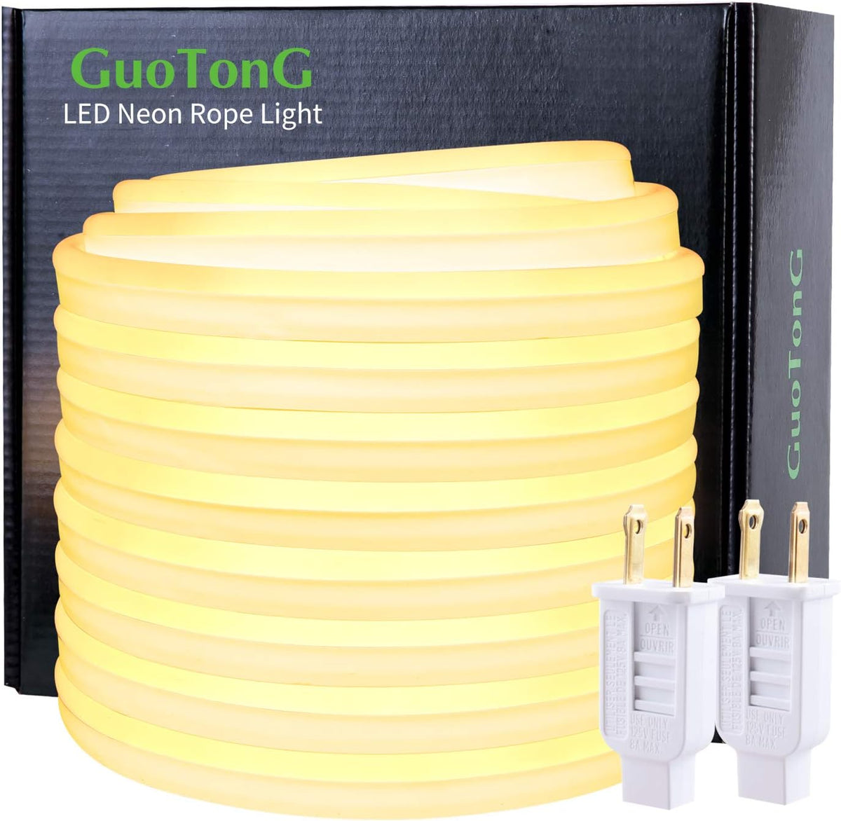 Neon Rope Lights 50ft/15m 110V Daylight White LEDs Waterproof Flexible Connectable X999