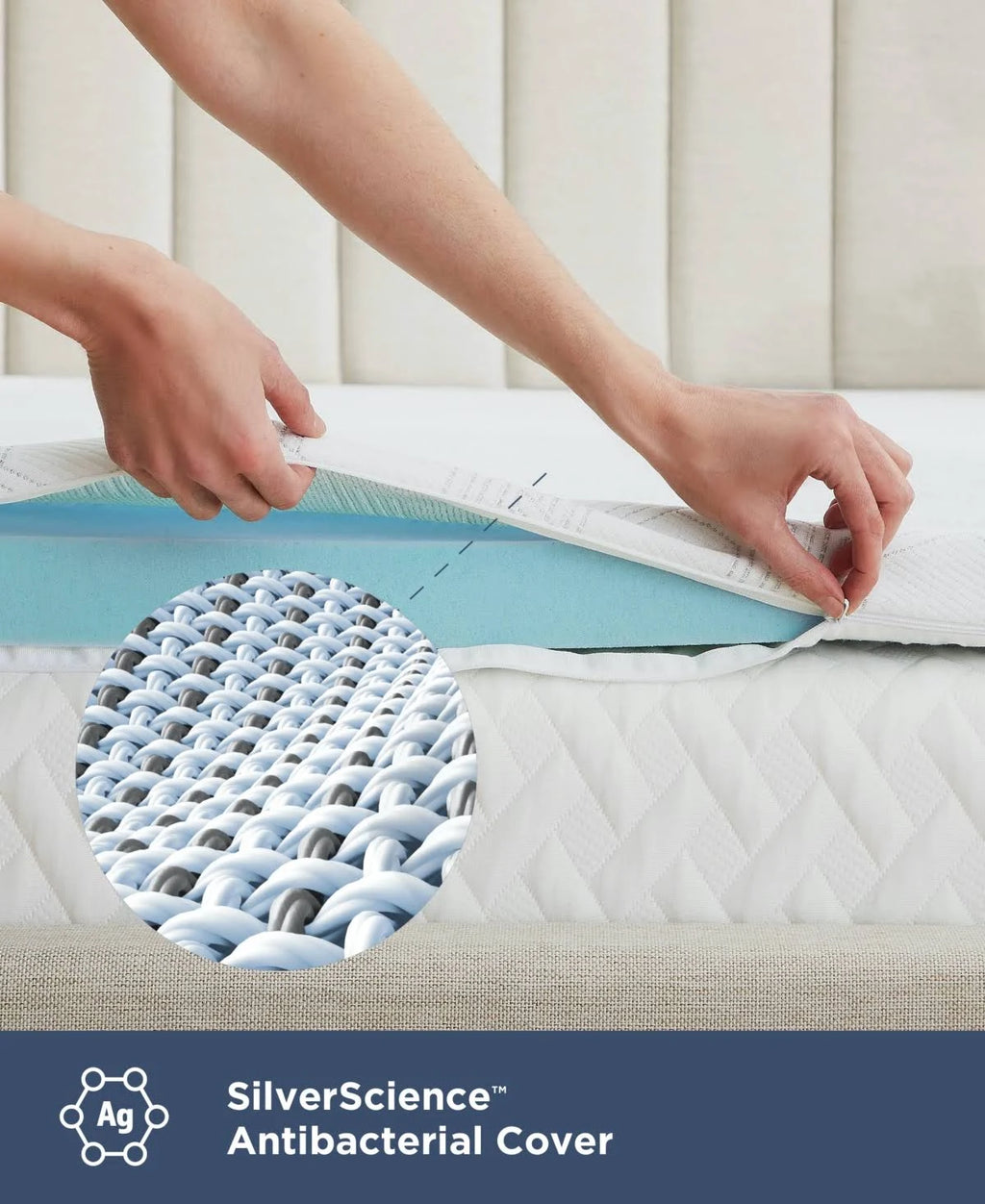 White California King Memory Foam Topper I6267