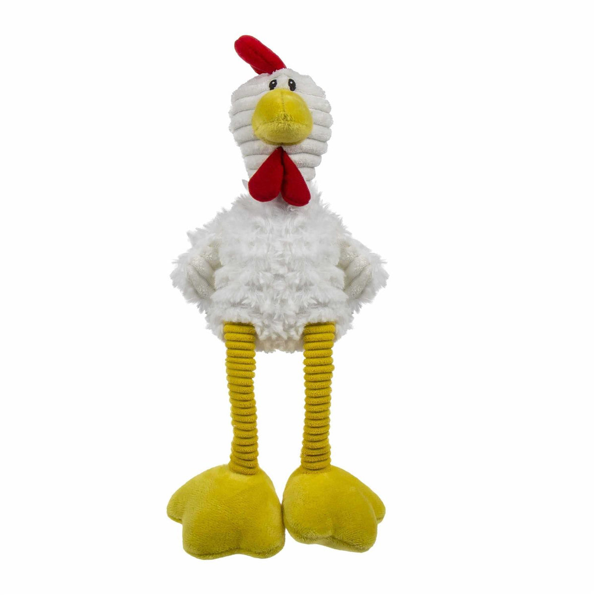 Tall Toes Plush Squeaky Chicken Dog Toy N23644