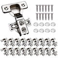 60 Pack Soft Close Stainless Steel Cabinet Door Hinges for 1/2" Partial Overlay A617697