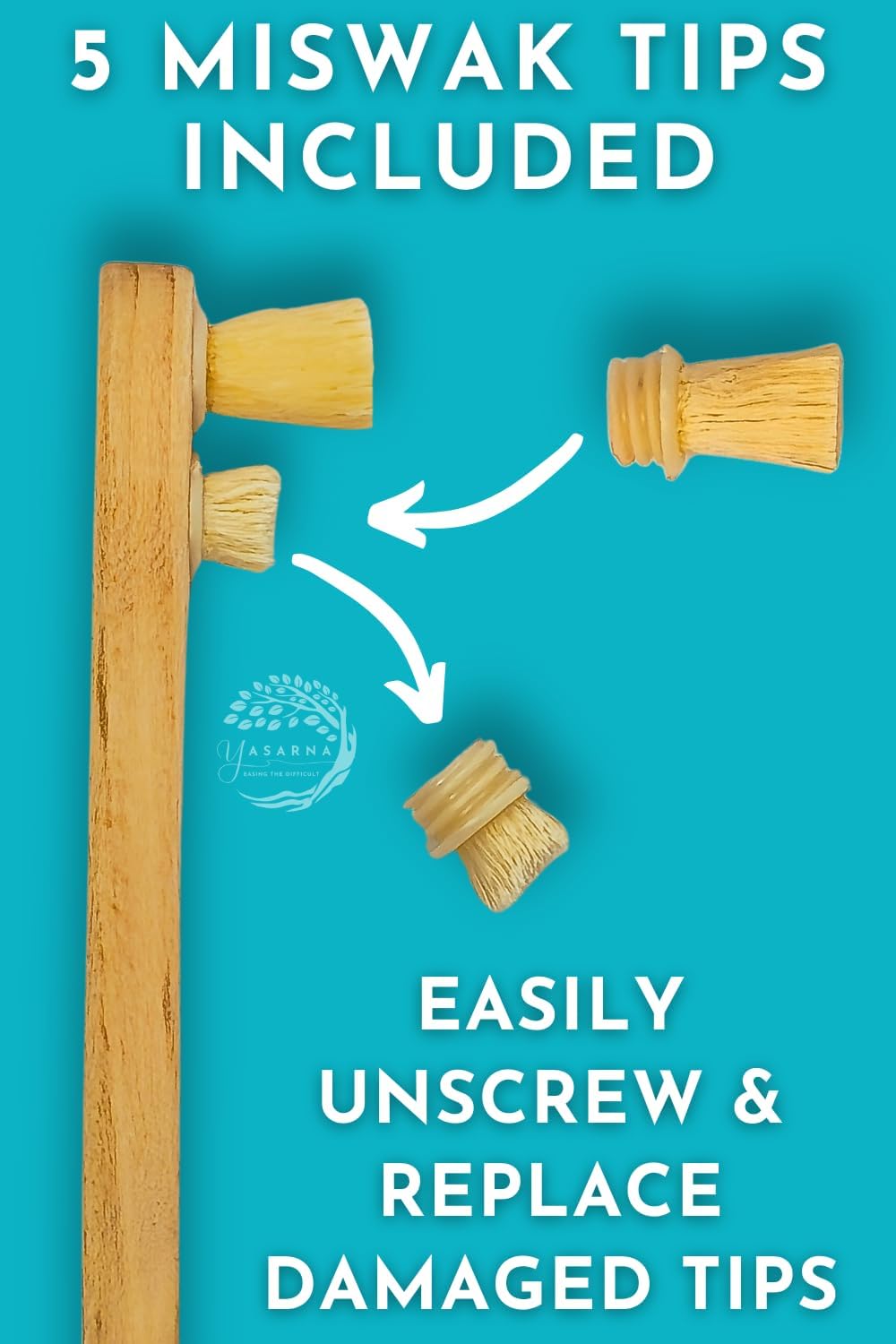 5 Disposable Sewak Tips Toothbrush S657