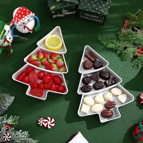 2pcs Tree Shaped Plastic Serving Tray W69760