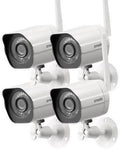 Wireless Security Camera System 4 Pack Full HD Outdoor WiFi IP Cameras with Night Vision W6600