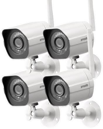 Wireless Security Camera System 4 Pack Full HD Outdoor WiFi IP Cameras with Night Vision W6600