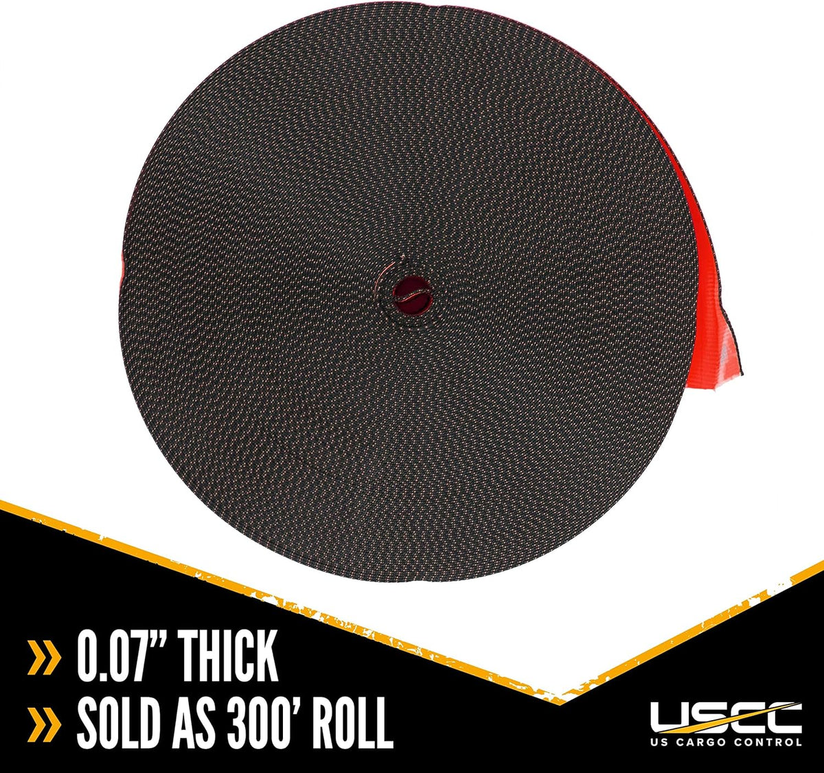 Red 4" x 300' 20K Polyester Cargo Webbing C1809