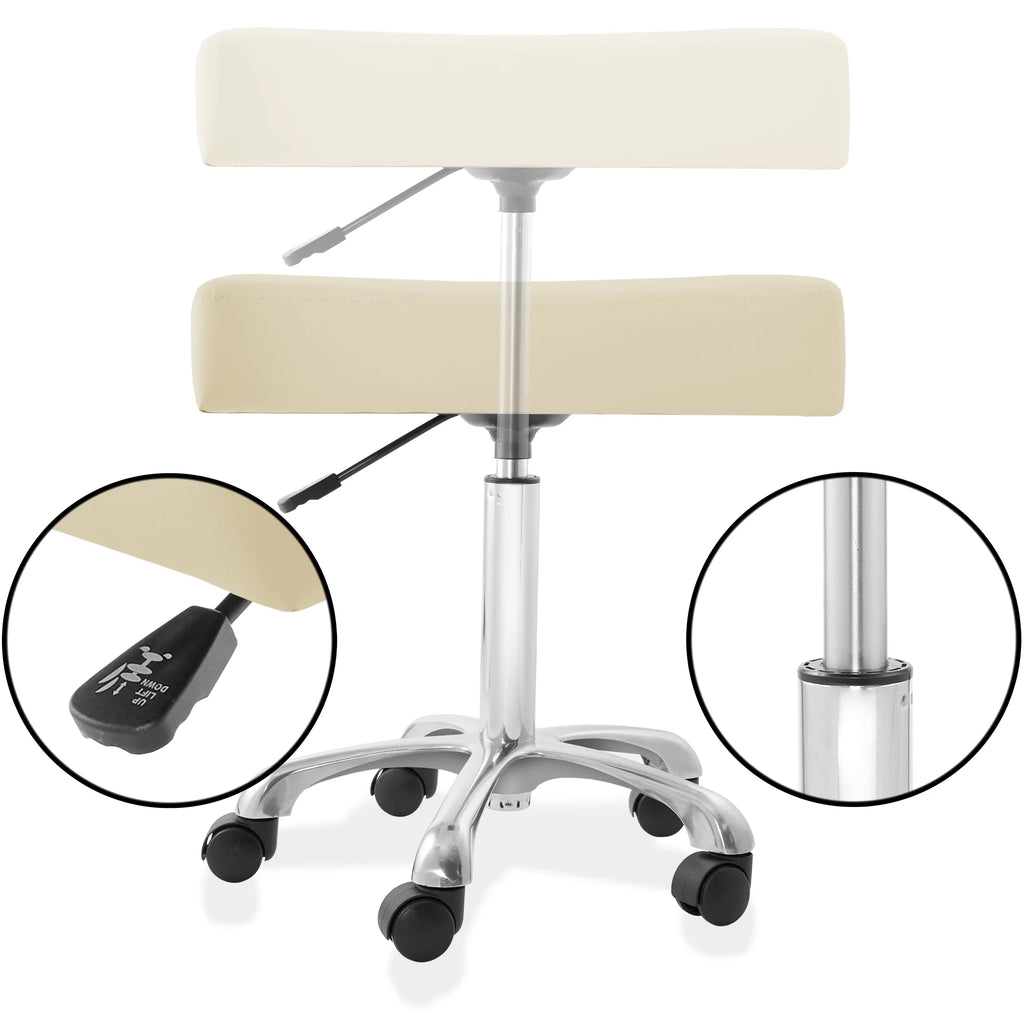 Hydraulic Rolling Salon Stool with Large Seat J758352