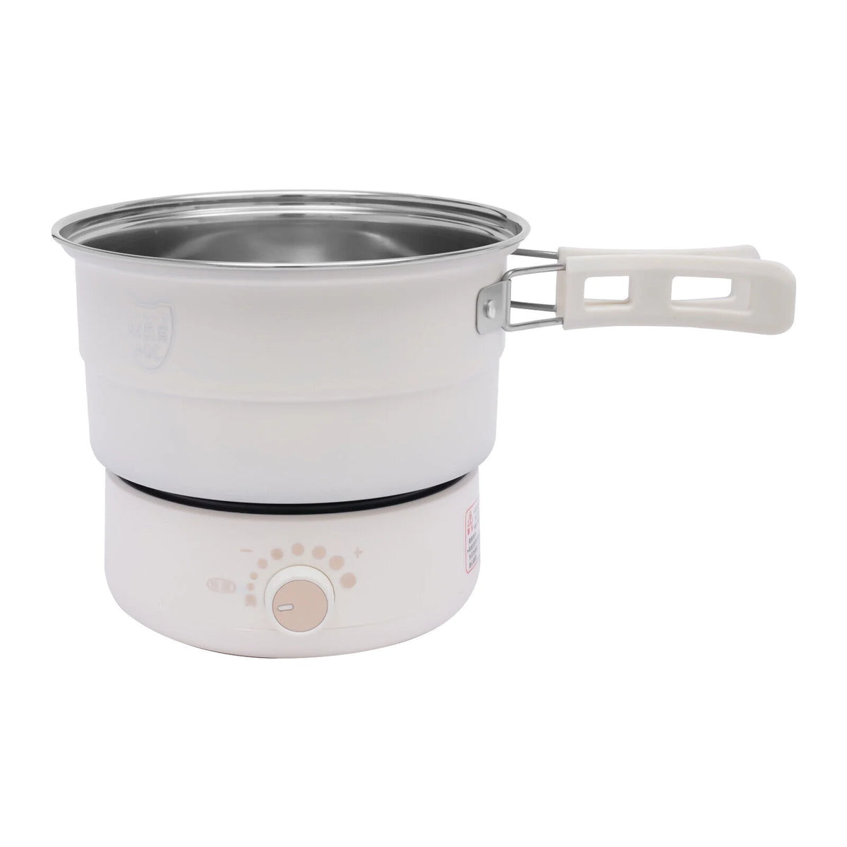 500W Electric Hot Pot with Lid Steamer Rack Q523457
