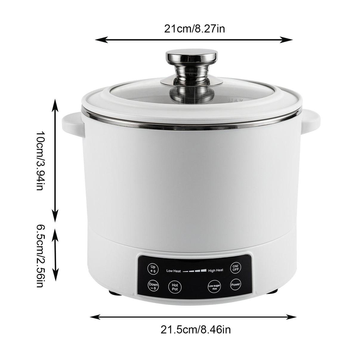 3L Electric Hot Pot with Steamer Nonstick Coating Q794