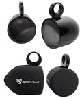 8" Black Aluminum Wakeboard Tower Speaker Pods with Covers H777962