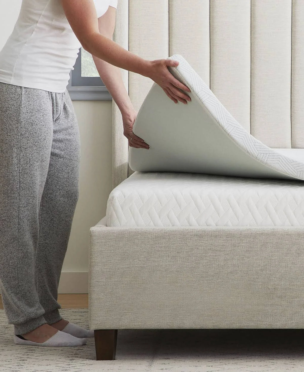 White California King Memory Foam Topper I6267