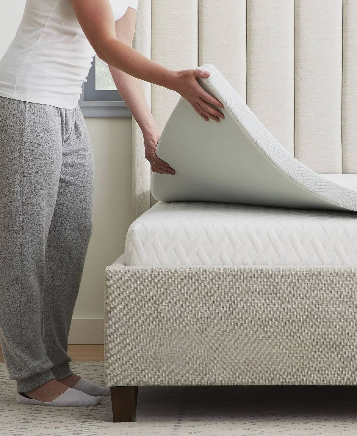 White California King Memory Foam Topper I6267