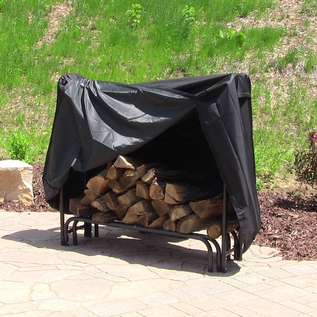 Black Firewood Log Rack Cover G36680