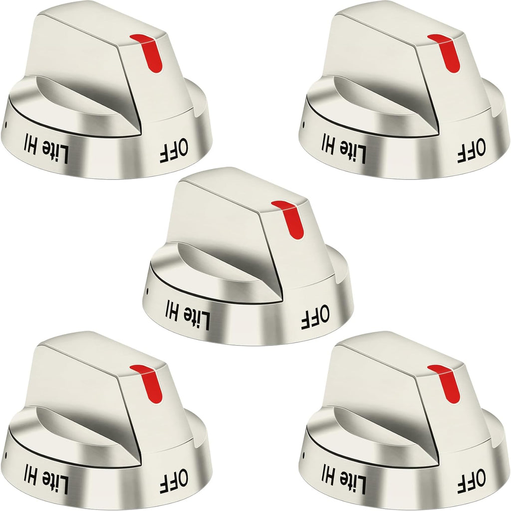 Stainless Steel Range Oven Control Dial Knob (5pcs) H297888