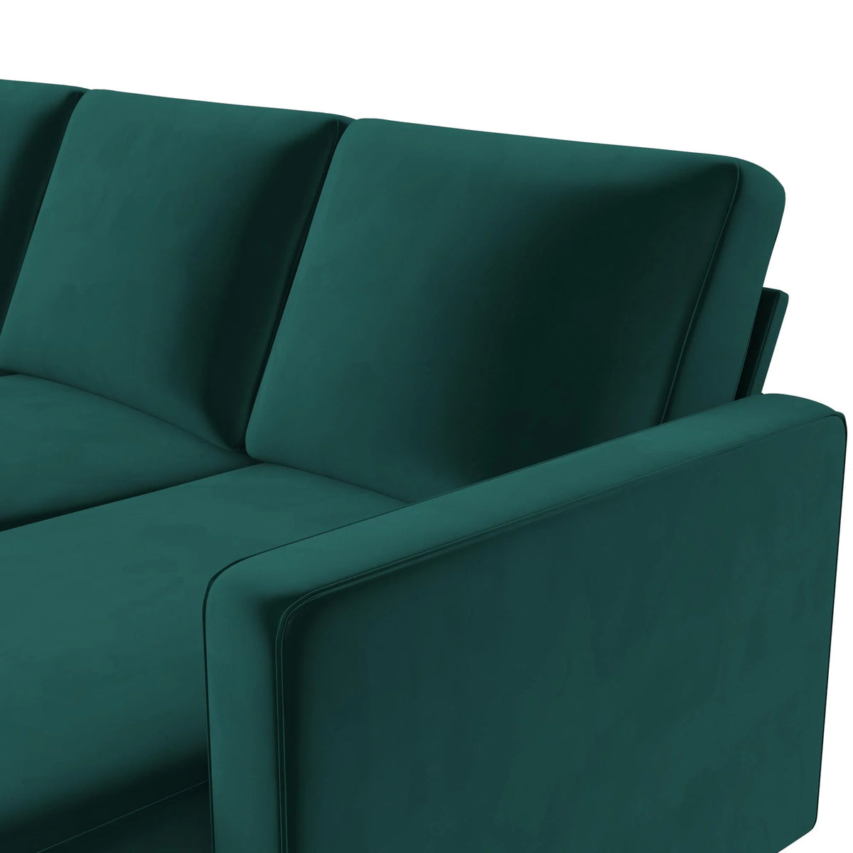 Green Velvet Reversible Sectional Sofa P339