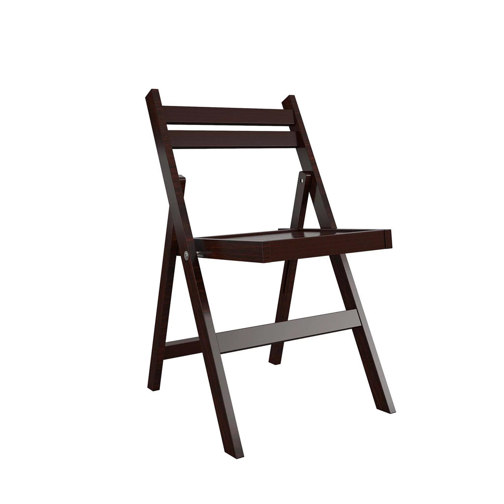 Dark Mahogany Folding Wood Chair, 2-Pack F65003