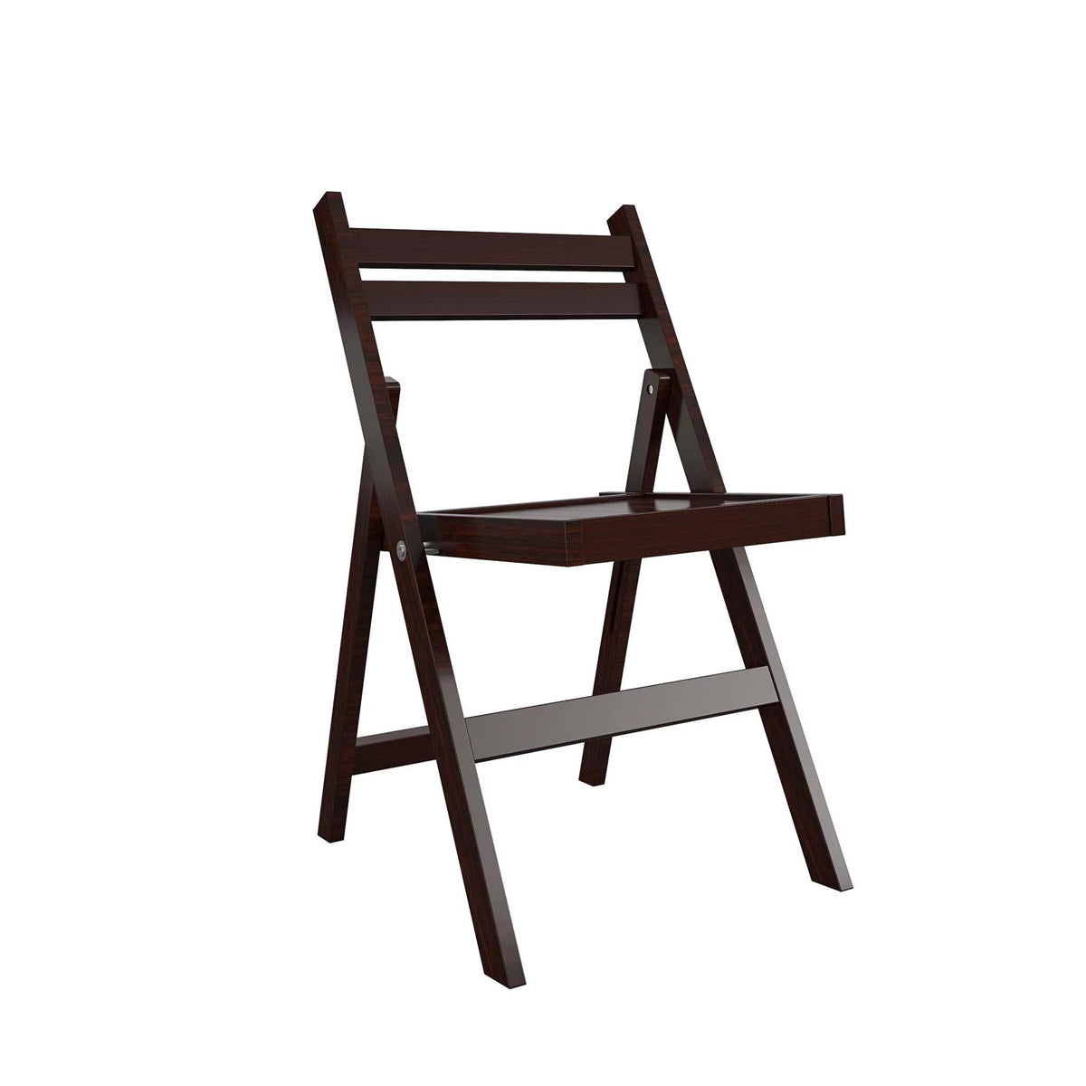 Dark Mahogany Folding Wood Chair, 2-Pack F65003