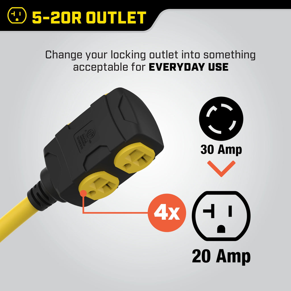 25-Foot 30-Amp Generator Extension Cord B23189