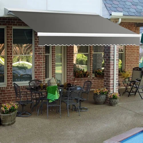 Motorized Retractable Awning with Hood Left Motor with Remote P570373