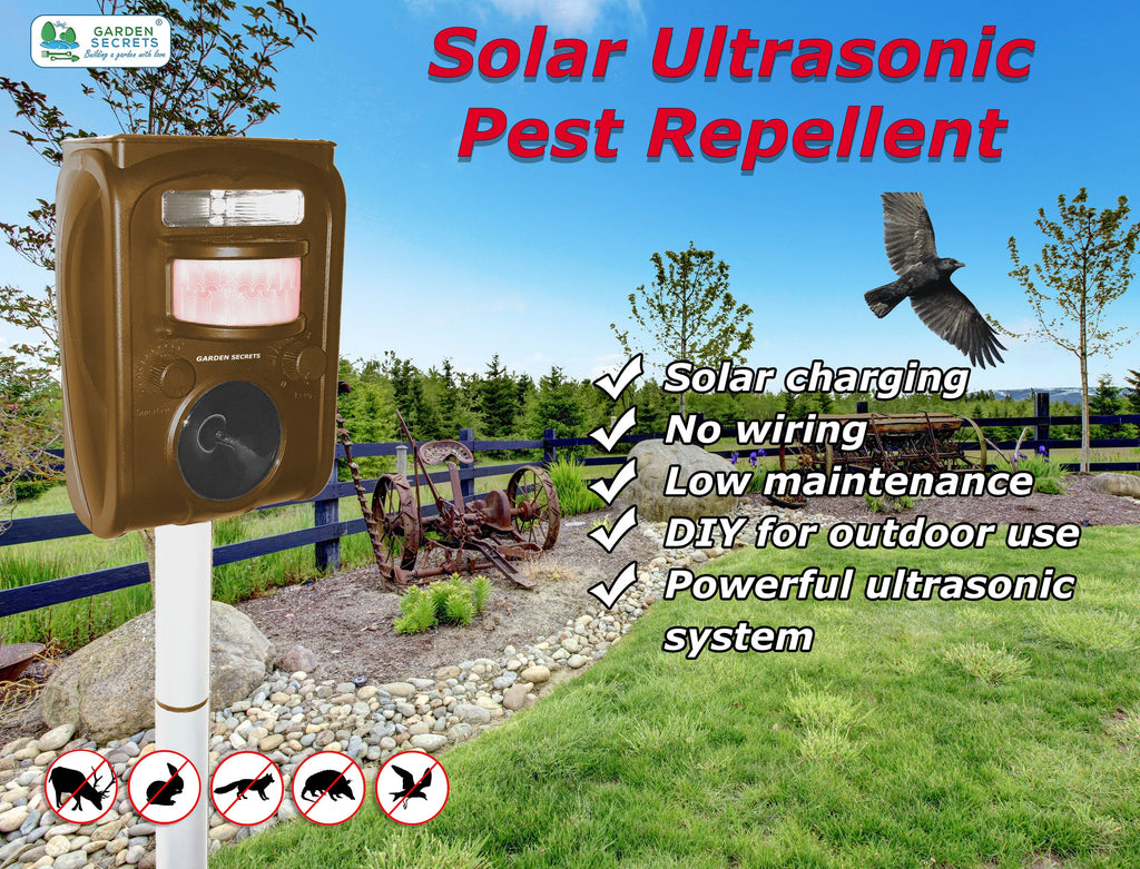 Compact Solar Ultrasonic Animal Repellent T497832
